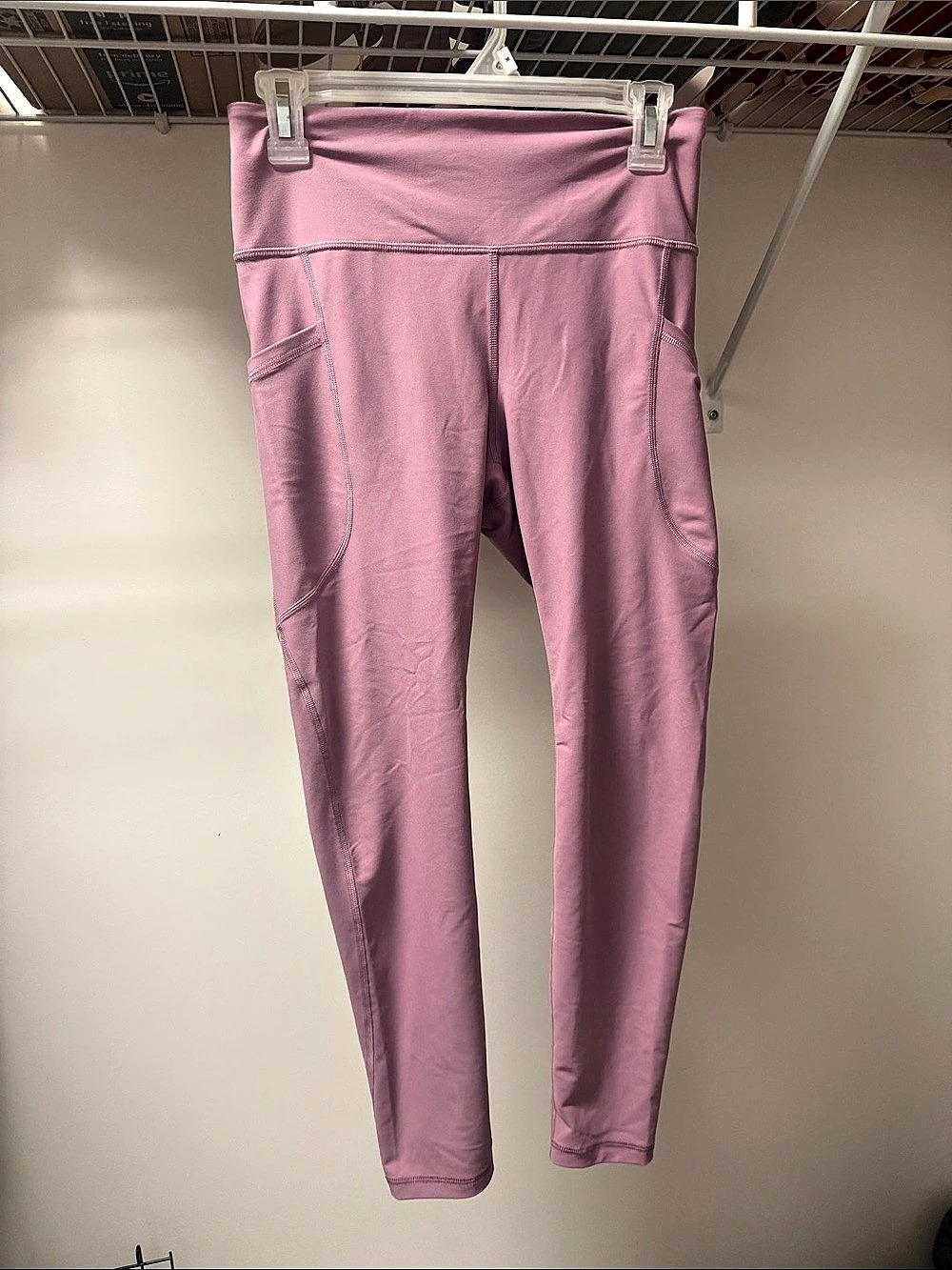 Old Navy High-Waisted PowerSoft 7/8 Leggings Pink Medium